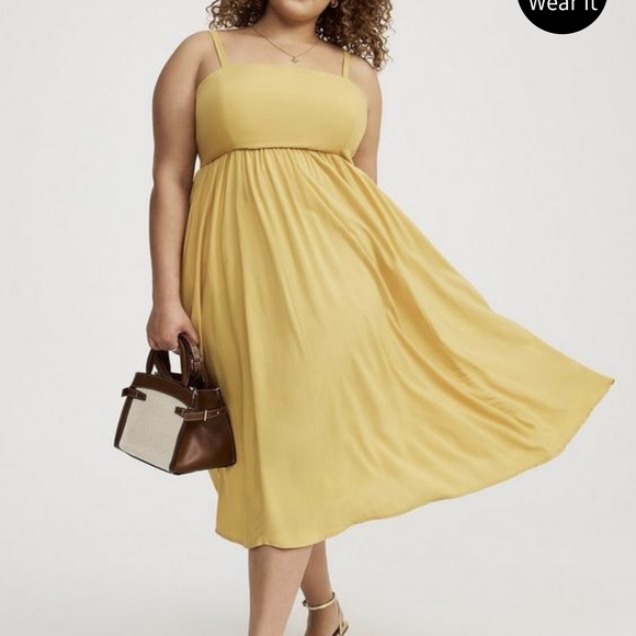 torrid Dresses & Skirts - Torrid Yellow Spaghetti Strap Sundress for Weddings
